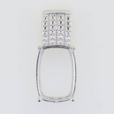 Sterling Silver Semi Mount Pendant Setting Cushion CU 18x13mm 5323 - Syzjewelry